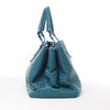 Bottega Veneta Intrecciato Roma Leather Handbag in Blue Secondhand