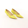 Bottega Veneta Leather Pointed Heels in Yellow, Size 37 EU Secondhand