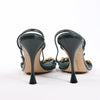 Bottega Veneta Leather Heel Sandals in Green, Size 38 EU Secondhand