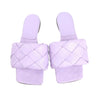 Bottega Veneta Lido Intrecciato Leather Sandals in Purple, Size 37 EU Secondhand