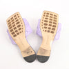 Bottega Veneta Lido Intrecciato Leather Sandals in Purple, Size 37 EU Secondhand