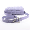 Bottega Veneta Padded Cassette Maxi Intrecciato Leather Shoulder Bag in Purple Secondhand