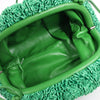 Bottega Veneta The Pouch Mini Raffia x Leather Crossbody bag in Green Secondhand