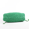 Bottega Veneta The Pouch Mini Raffia x Leather Crossbody bag in Green Secondhand