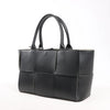 Secondhand Bottega Veneta The Arco Maxi Intrecciato Leather Handbag in Black