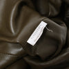 Bottega Veneta The Pouch Oversize Leather Clutch Bag in Green Secondhand