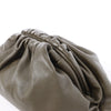 Bottega Veneta The Pouch Oversize Leather Clutch Bag in Green Secondhand