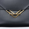 Bottega Veneta Box Calfskin Nappa Clip Shoulder Bag in Black Secondhand