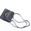 Bottega Veneta Box Calfskin Nappa Clip Shoulder Bag in Black Secondhand