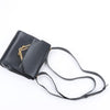 Bottega Veneta Box Calfskin Nappa Clip Shoulder Bag in Black Secondhand