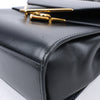 Bottega Veneta Box Calfskin Nappa Clip Shoulder Bag in Black Secondhand
