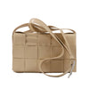 Bottega Veneta Maxi Intrecciato Cassette Leather Shoulder Bag in Beige Secondhand