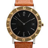 Secondhand Bvlgari Bvlgari Bvlgari BB33 SGL L 238436 SS YG Leather QZ Watch with Black Dial