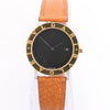 Secondhand Bvlgari Bvlgari Bvlgari BB33 SGL L 238436 SS YG Leather QZ Watch with Black Dial