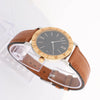 Secondhand Bvlgari Bvlgari Bvlgari BB33 SGL L 238436 SS YG Leather QZ Watch with Black Dial
