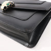 BVLGARI Serpenti Forever Leather Chain Shoulder Bag in Black Secondhand