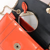 BVLGARI Serpenti Forever Patent Leather Chain Shoulder Bag in Orange Secondhand