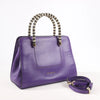 BVLGARI Serpenti Leather 2Way Handbag in Purple Secondhand