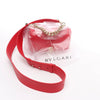 BVLGARI Serpenti Leather Chain Crossbody Bag in Red Secondhand