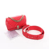 BVLGARI Serpenti Leather Chain Crossbody Bag in Red Secondhand