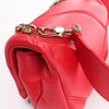BVLGARI Serpenti Leather Chain Crossbody Bag in Red Secondhand