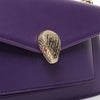 BVLGARI Serpenti Leather 2Way Chain Handbag in Purple Secondhand