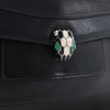 BVLGARI Serpenti Leather Chain Crossbody Bag in Black Secondhand