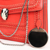 BVLGARI Serpenti Forever Patent Leather Chain Shoulder Bag in Red Secondhand