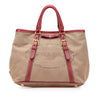 Prada Canvas Canapa Logo Bow Satchel Secondhand