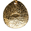 Chanel Gold Plated CC Quilted Oval Pendant Necklace Secondhand