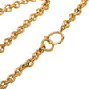 Chanel Gold Plated CC Quilted Oval Pendant Necklace Secondhand