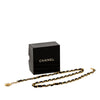 Chanel Leather Woven Gold Plated CC Medallion Chain Belt Secondhand