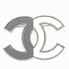 Chanel Stainless Steel Enamel CC Brooch Secondhand