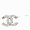 Chanel Stainless Steel Enamel CC Brooch Secondhand