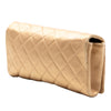 Chanel Quilted Satin Crystal Chain Clutch Secondhand