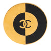 Chanel CC Gold Plated and Enamel Round Brooch Secondhand