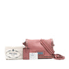 Prada Glace Calf Studded Etiquette Flap Crossbody Secondhand