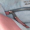 Prada Glace Calf Studded Etiquette Flap Crossbody Secondhand
