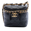 Chanel Small Quilted Calfskin Chain Bar Vanity Case with Chain Secondhand