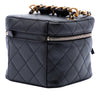 Chanel Small Quilted Calfskin Chain Bar Vanity Case with Chain Secondhand