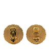 Chanel Gold Plated CC Honeycomb Clip on Earrings Secondhand