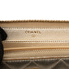 Chanel Quilted Metallic Lambskin Zip Around Long Wallet Secondhand