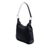 Prada Croc Embossed Leather Trimmed Tessuto Shoulder Bag Secondhand