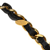 Chanel Gold Plated CC Leather Woven Chain Belt Secondhand