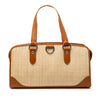 Burberry Straw and Leather Handbag Secondhand