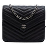 Chanel CC Chevron Caviar Square Wallet On Chain Secondhand