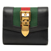 Gucci Calfskin Sylvie Web Compact Wallet Secondhand