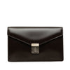Ferragamo Leather Dial Lock Clutch Secondhand