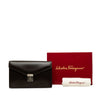 Ferragamo Leather Dial Lock Clutch Secondhand