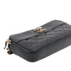 Chanel CC Quilted Lambskin Double Zip Clutch With Chain Secondhand